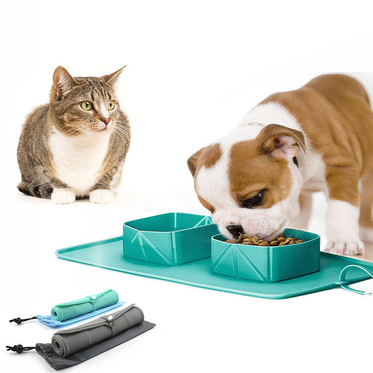 WildPaws Pet Duo Bowl – Collapsible Silicone Travel Feeder