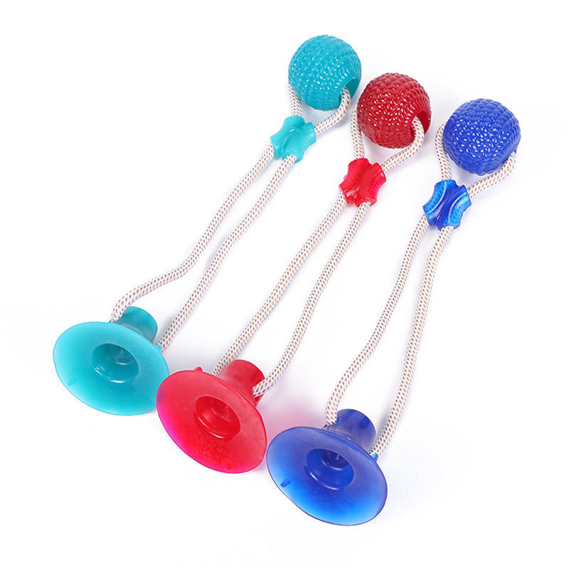 Interactive Suction Cup Dog Toy – Durable Chew Toy for Dental Health and Solo Play