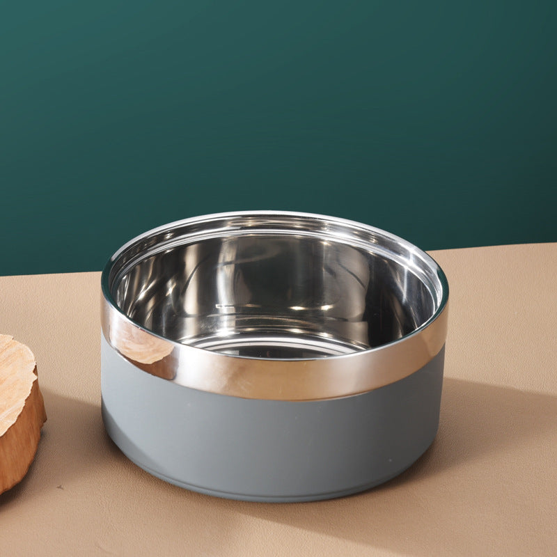 Vivid Stainless Steel Dog Bowl – Durable, Non-Slip Feeding Bowl for Pets