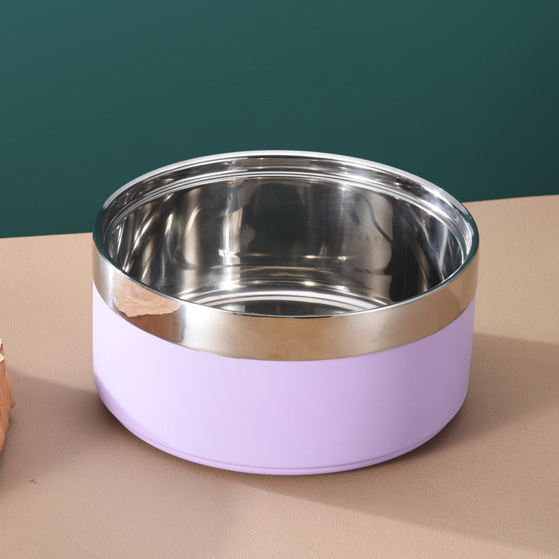Vivid Stainless Steel Dog Bowl – Durable, Non-Slip Feeding Bowl for Pets