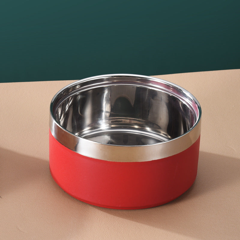 Vivid Stainless Steel Dog Bowl – Durable, Non-Slip Feeding Bowl for Pets