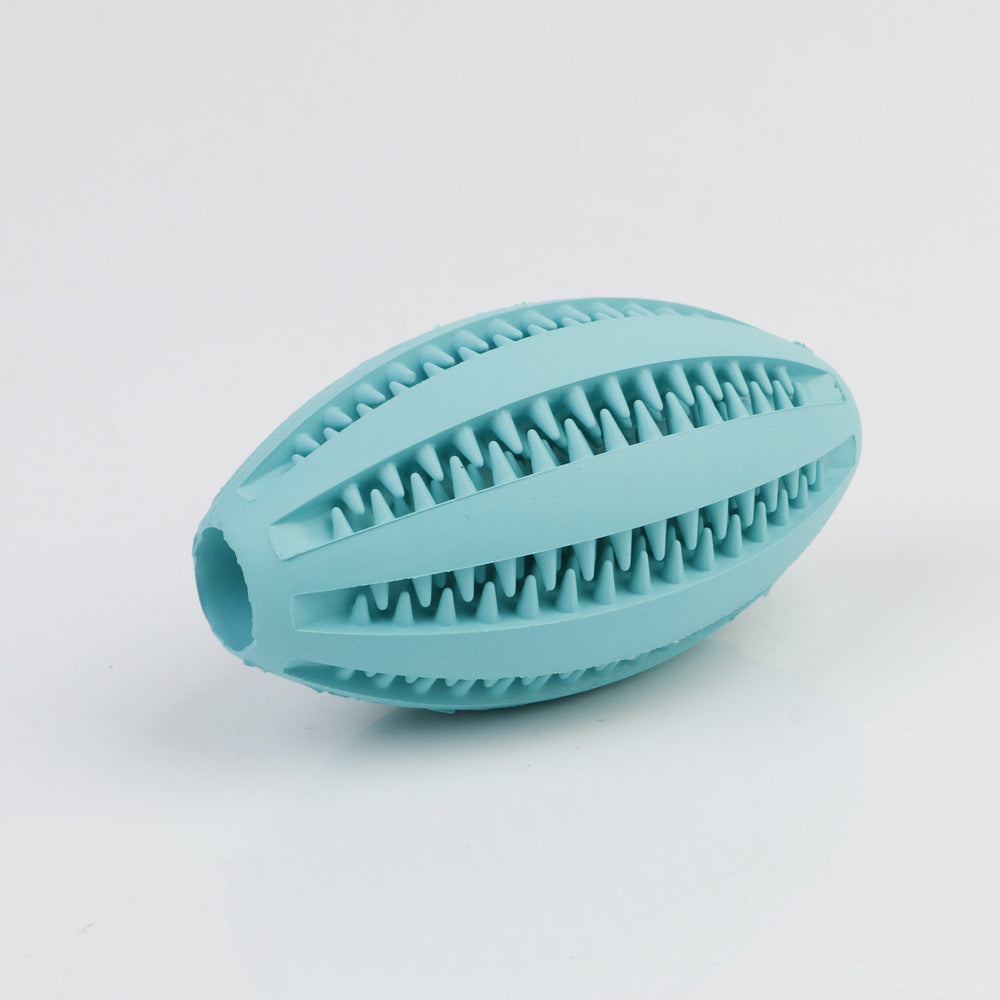 Durable Rubber Pet Toy – Chew Toy, Teeth-Cleaning, and Rubber Rugby Ball for Dogs