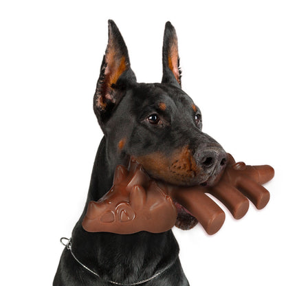 Durable Beef-Flavoured Nylon Dog Chew Toys Collection – 12 Fun Shapes for Tough Chewers