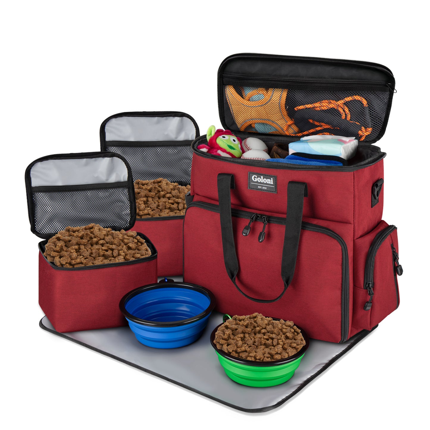 Pet Weekend Bag – Travel Organizer for Toys, Bowls & Leads tote