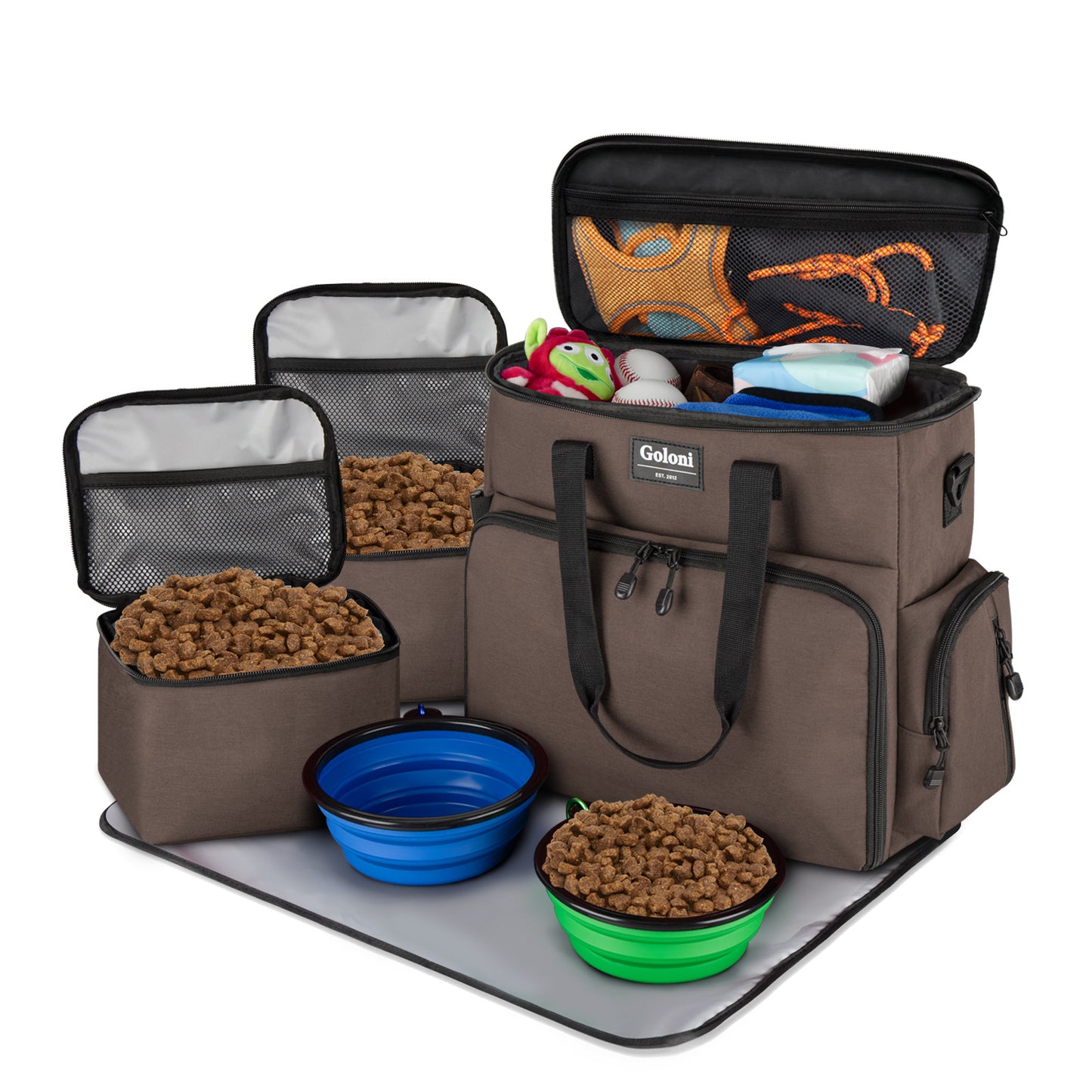 Pet Weekend Bag – Travel Organizer for Toys, Bowls & Leads tote