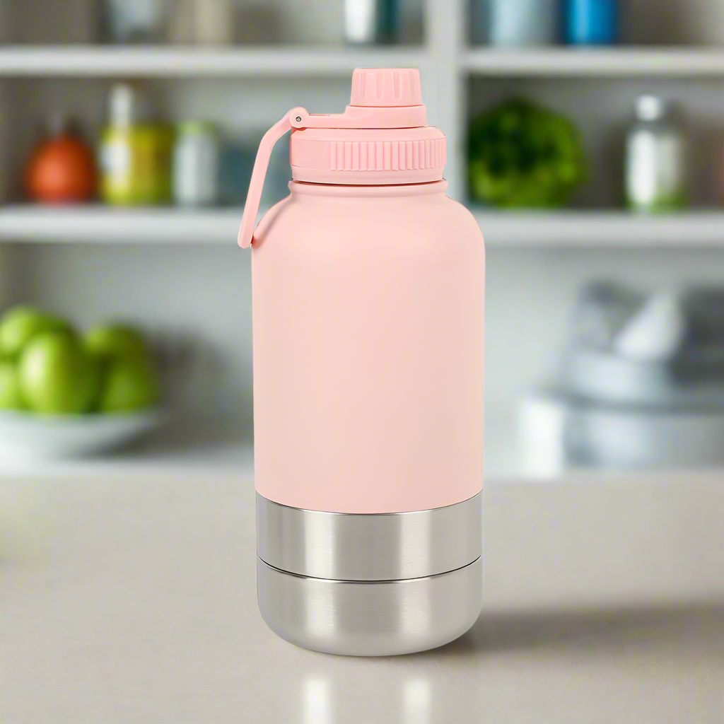 32oz Travel Bottle with Snack Compartment for Dogs