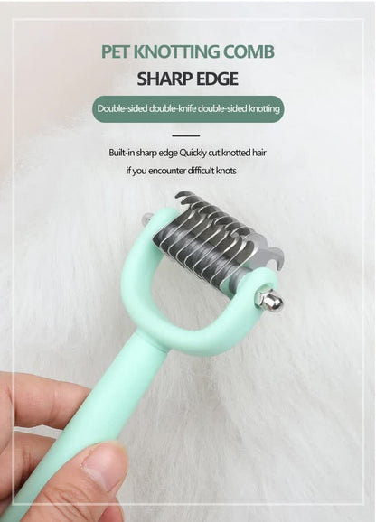 Blue Complete 5-in-1 Pet Grooming Care Kit - Professional Deshedding Brushes, Combs & Nail Clippers Set for Dogs & Cats