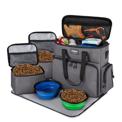 Pet Weekend Bag – Travel Organizer for Toys, Bowls & Leads tote
