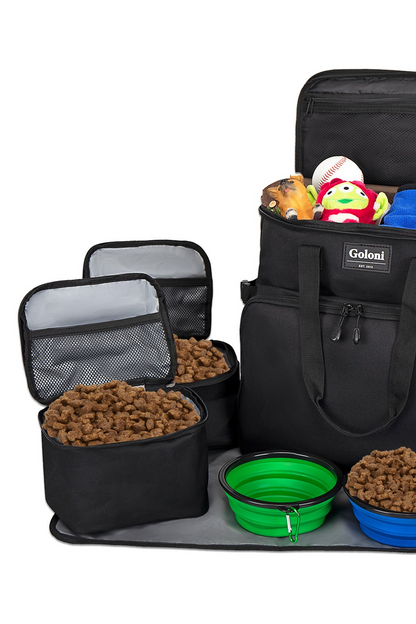 Pet Weekend Bag – Travel Organizer for Toys, Bowls & Leads tote