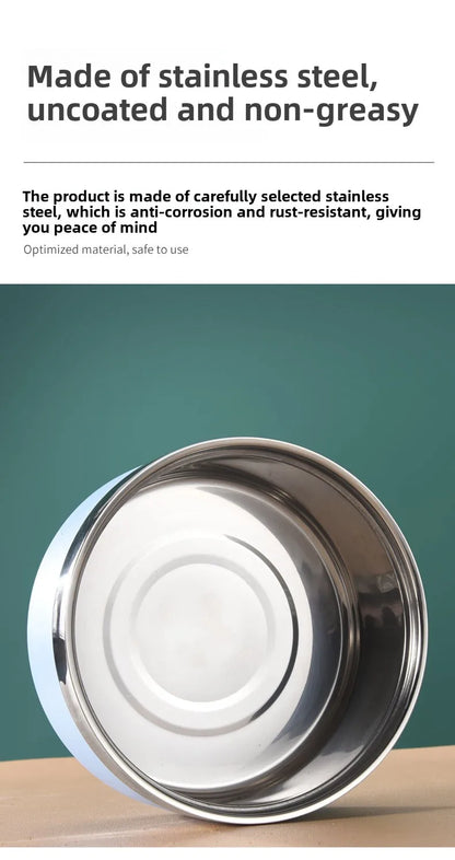 Vivid Stainless Steel Dog Bowl – Durable, Non-Slip Feeding Bowl for Pets