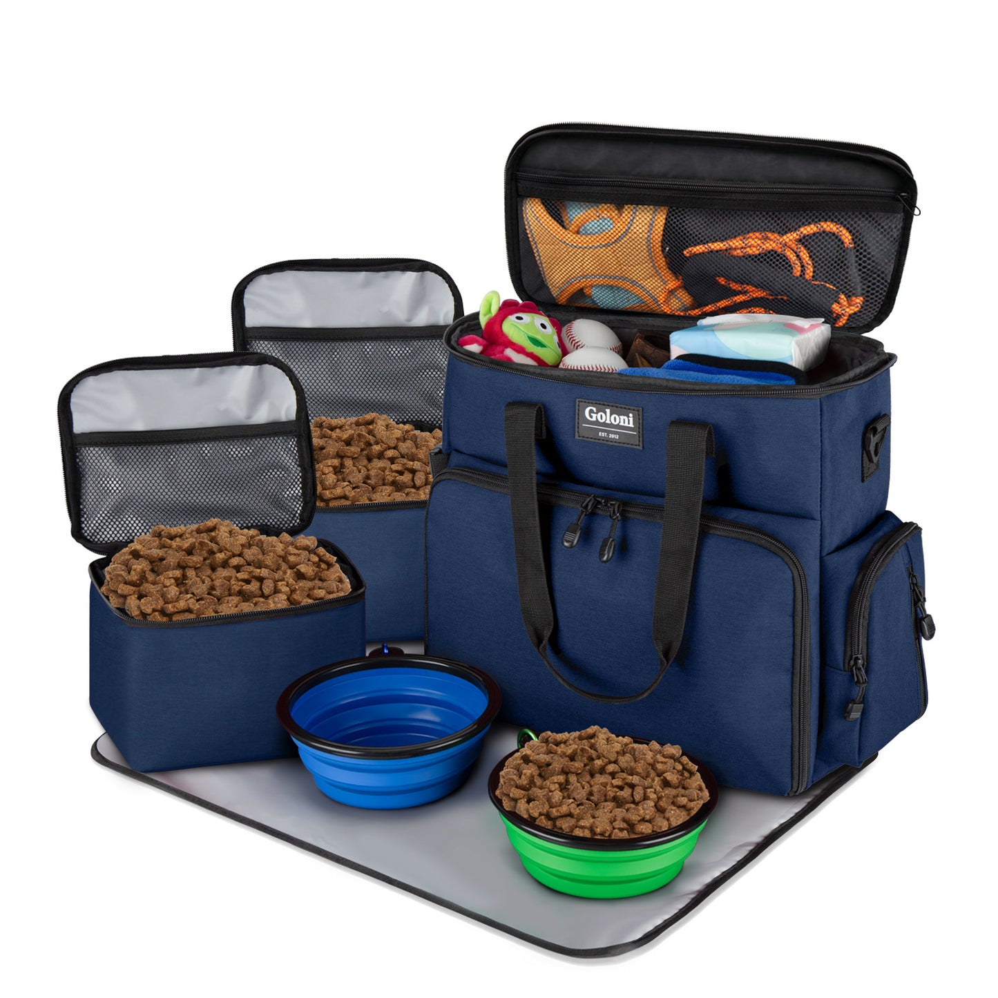 Pet Weekend Bag – Travel Organizer for Toys, Bowls & Leads tote